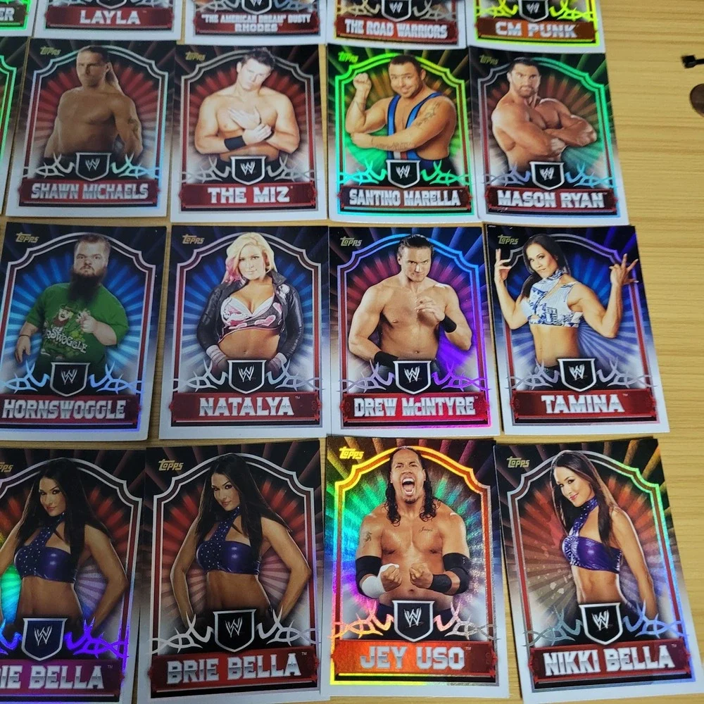 2011 Topps WWE Wrestling Cards Lot Bundle Punk Undertaker Bella Twins Foil Set